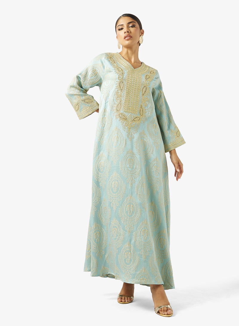 Khizana Embroidered Jalabiya - Image 1